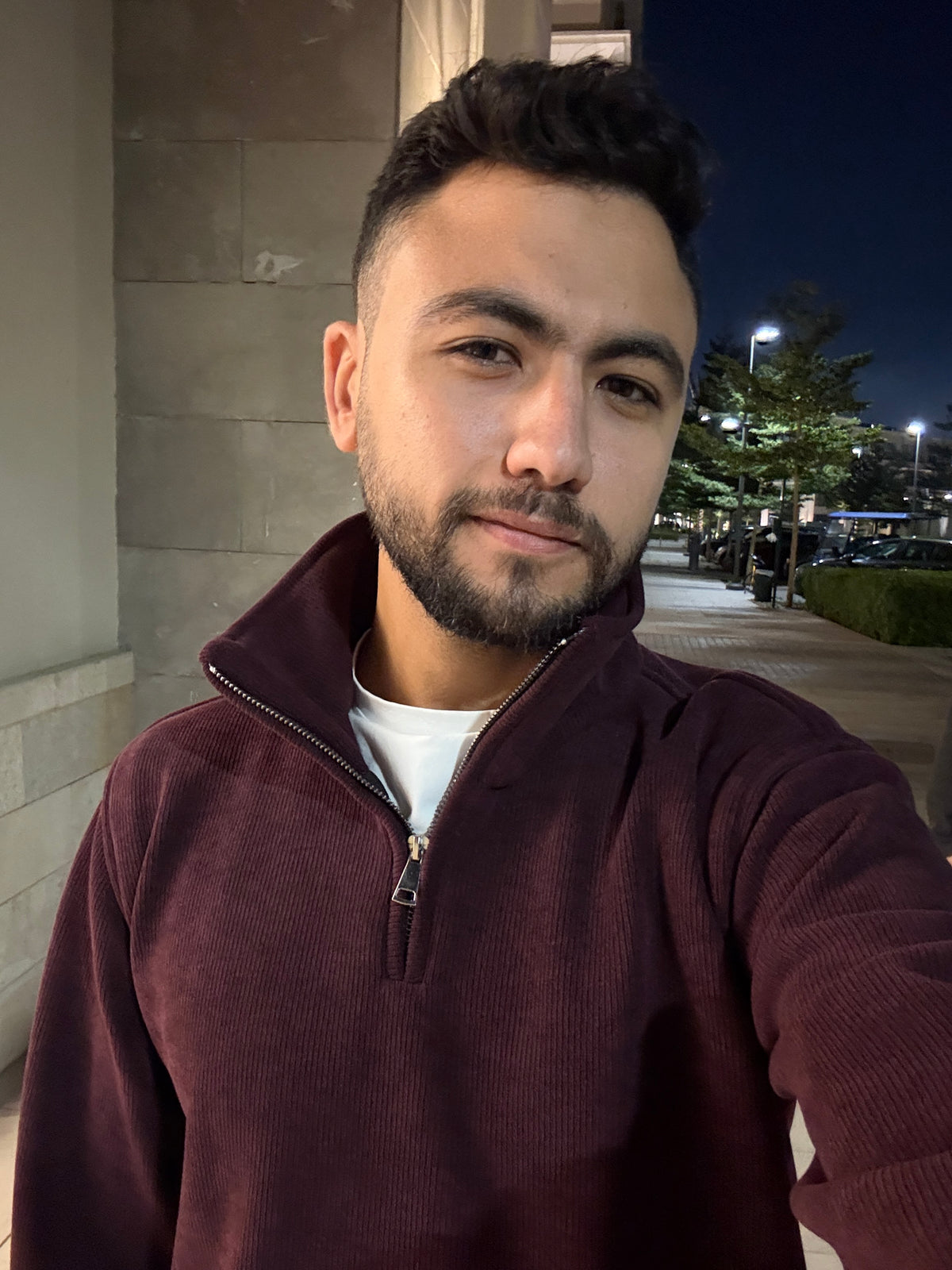Burgundy signature quarter zipper