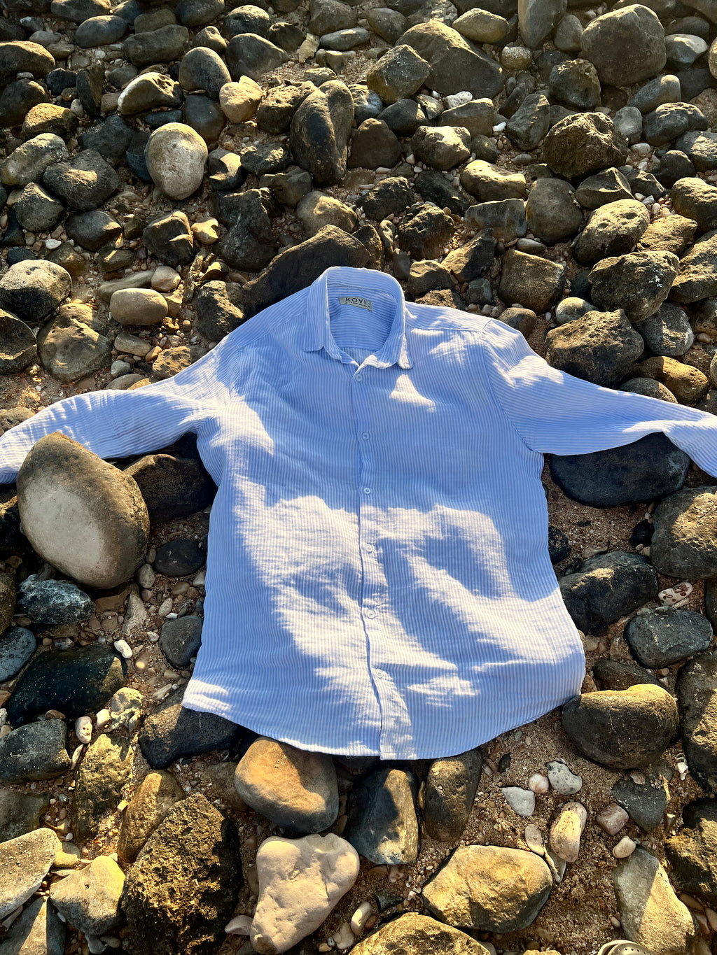 Striped shirt White/Sky Blue
