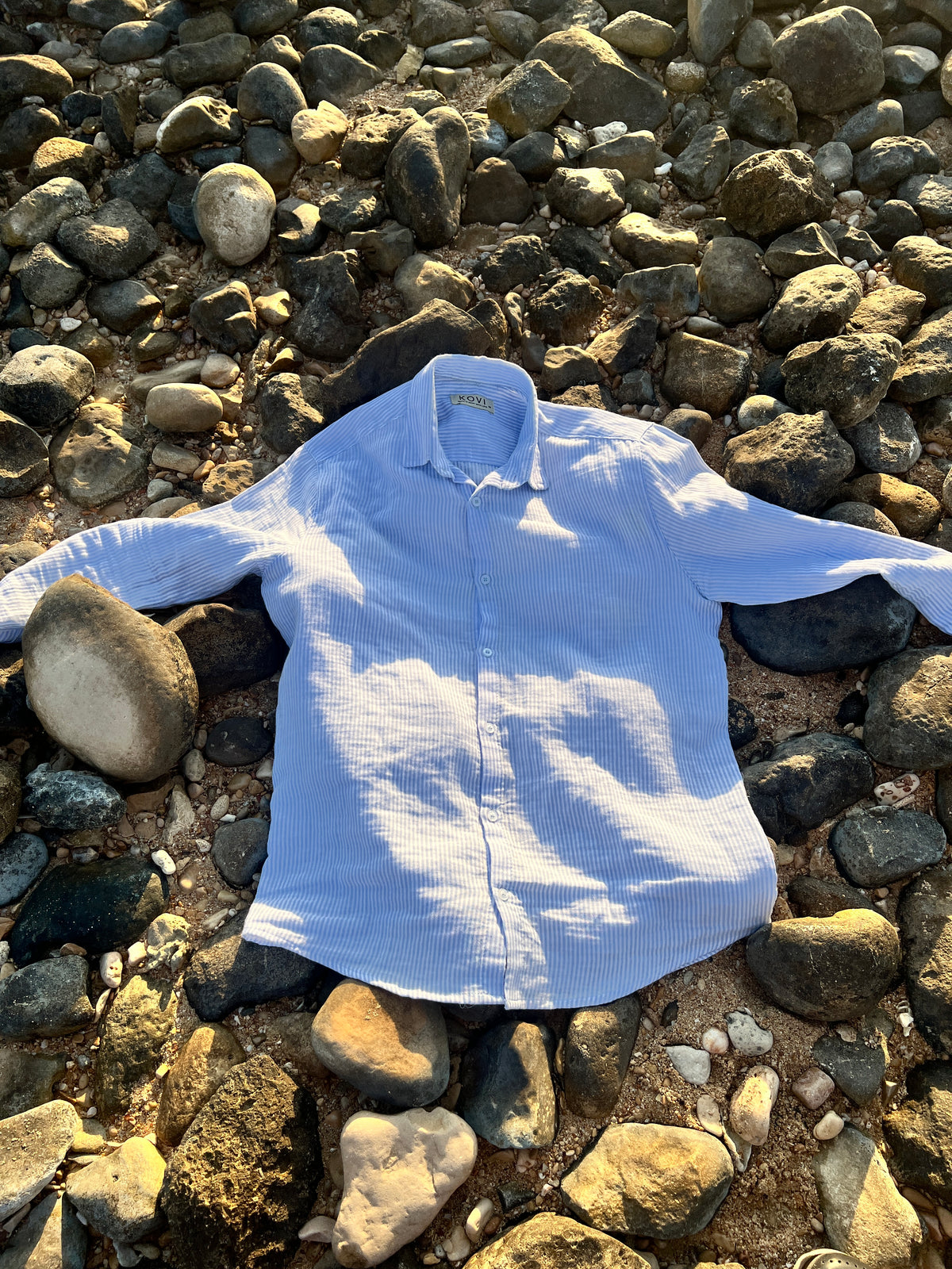 Striped shirt White/Sky Blue