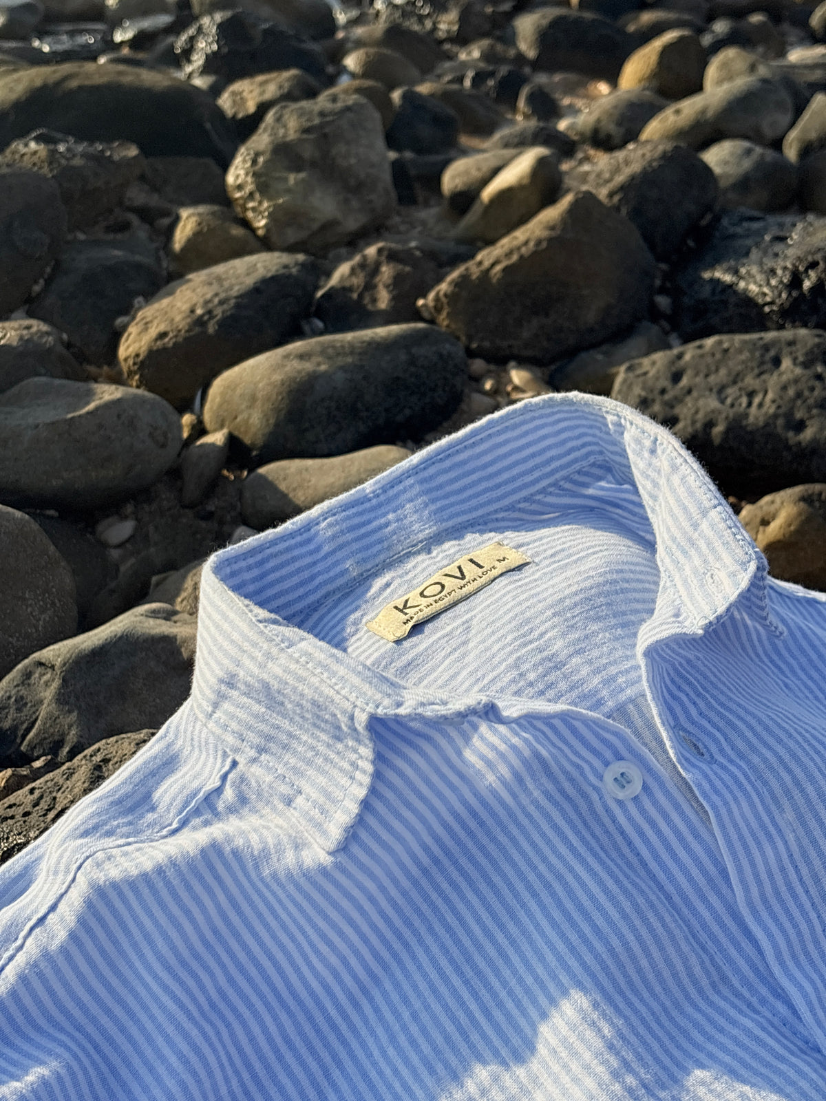 Striped shirt White/Sky Blue