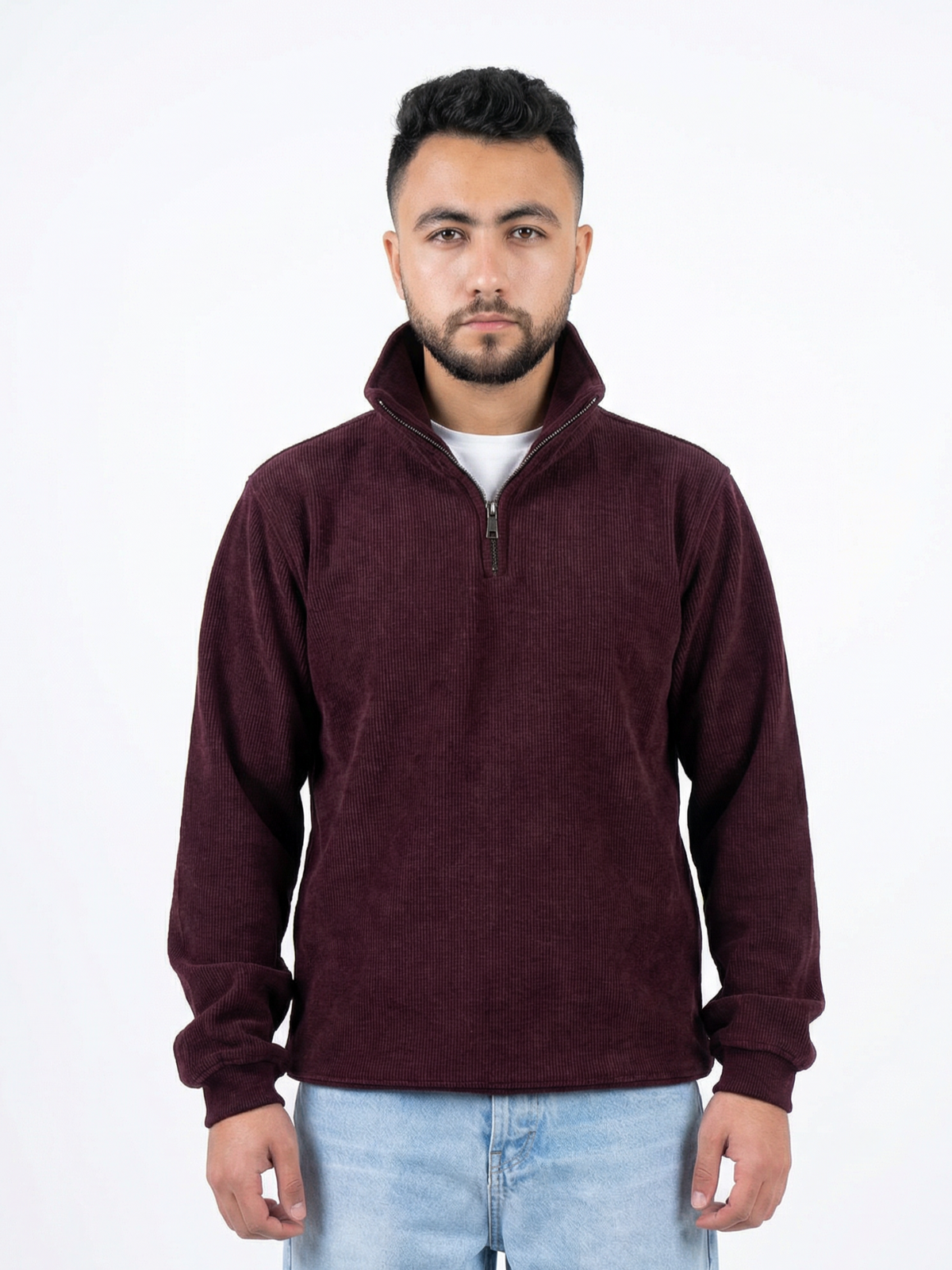 Burgundy signature quarter zipper