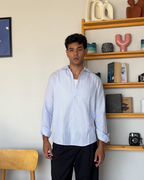 Striped shirt White/Sky Blue