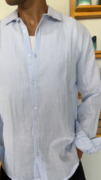 Striped shirt White/Sky Blue